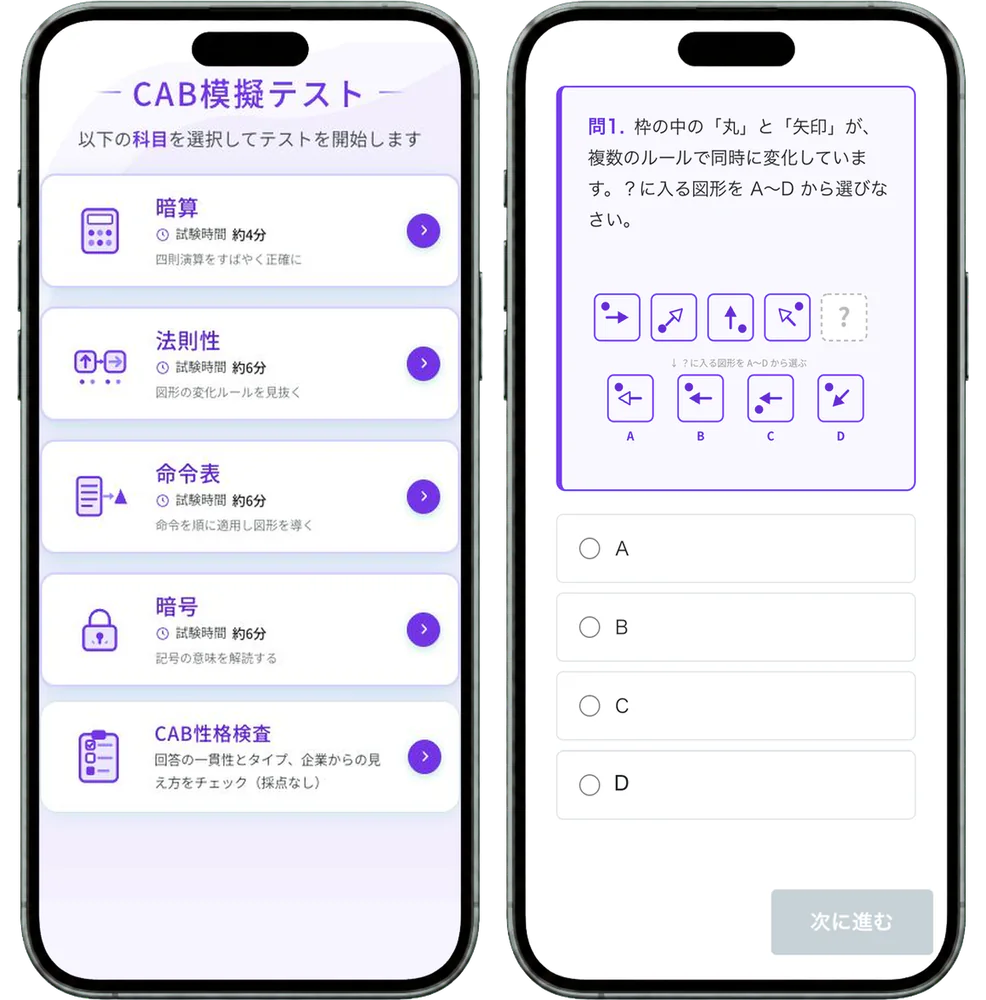 CAB模擬試験ツール