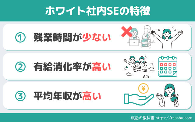 ホワイト社内SEの特徴