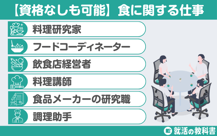 【資格なしも可能】食に関する仕事/職業一覧