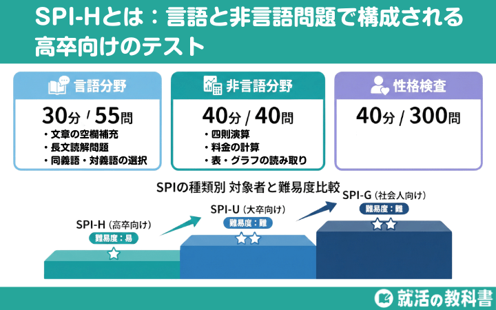 【難易度は？】SPI-Hとは言語と非言語問題で構成される高卒向けのテスト