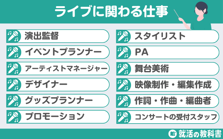 【女性に人気】ライブに関わる仕事12選