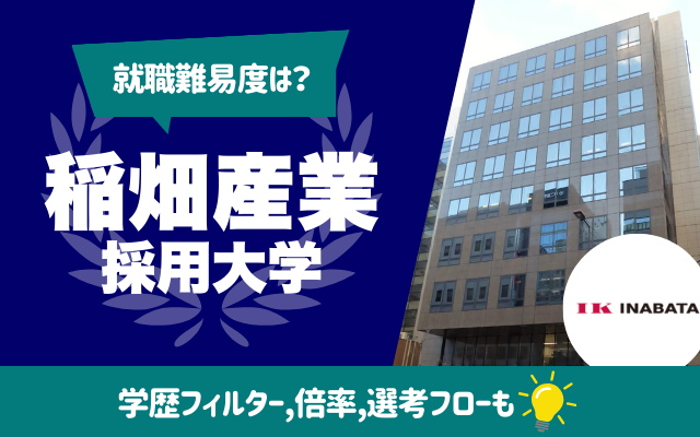 【就職難易度は？】稲畑産業の採用大学一覧 | 学歴フィルター,倍率,選考フローも